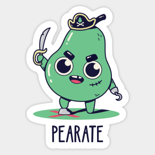 Pearate is Pirate Sticker